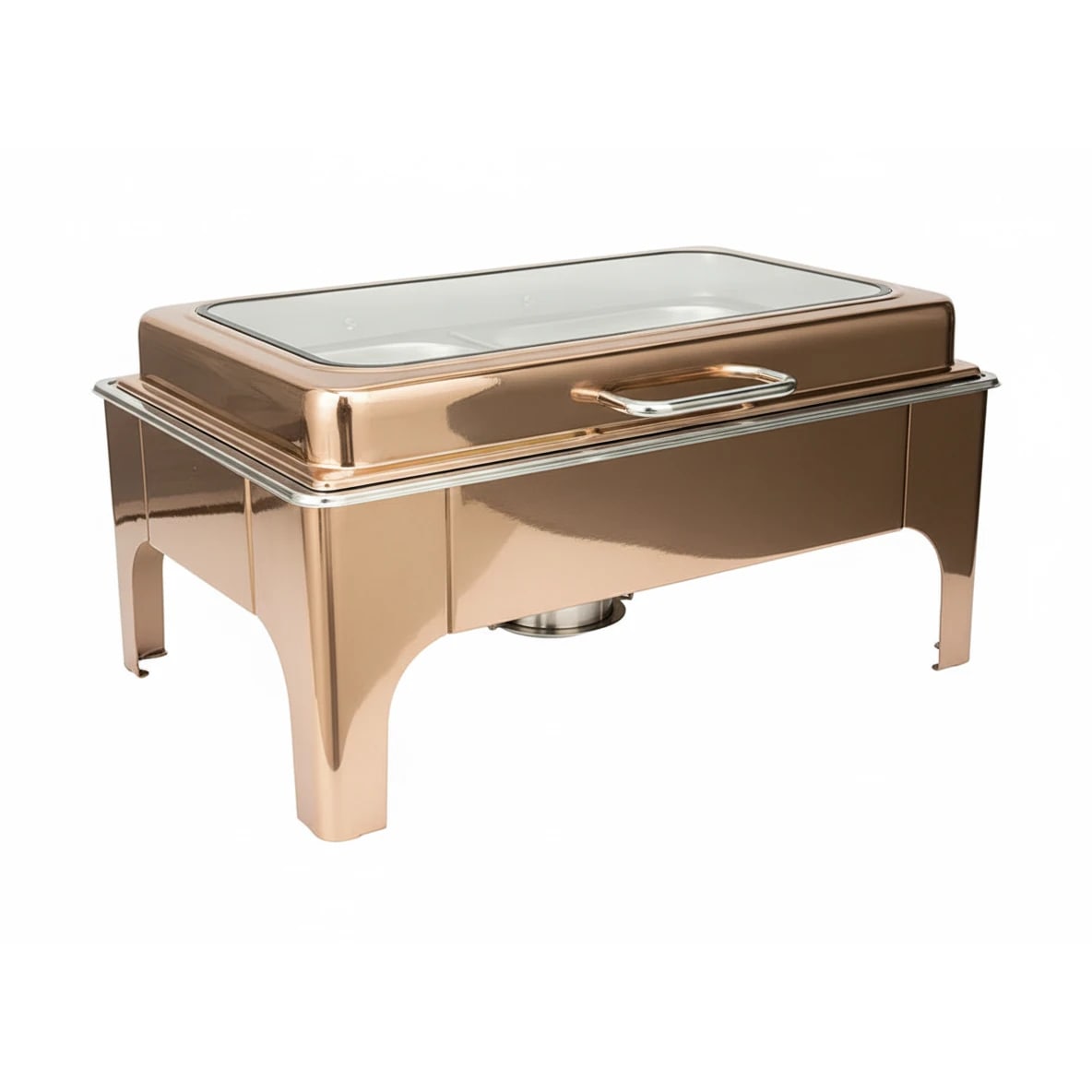 Chafing Dish Rectangle 9L with Gel Based Heating + Transparent Lid + Hydraulic Soft Close (GN Pan of 65mm) — view 7