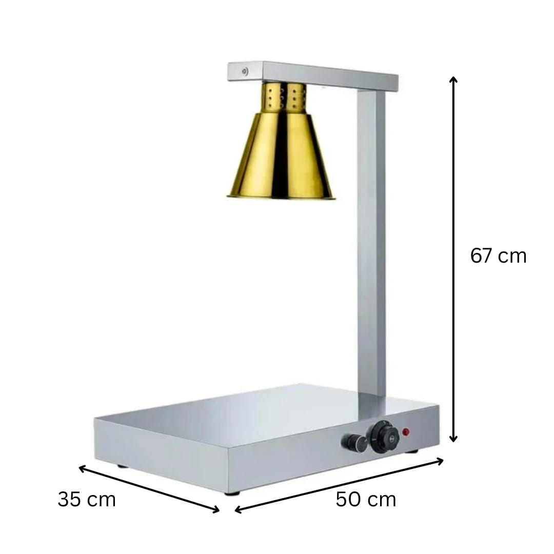 Electric Food Lamp Warmer - Single Head | Top + Bottom Heating — view 2