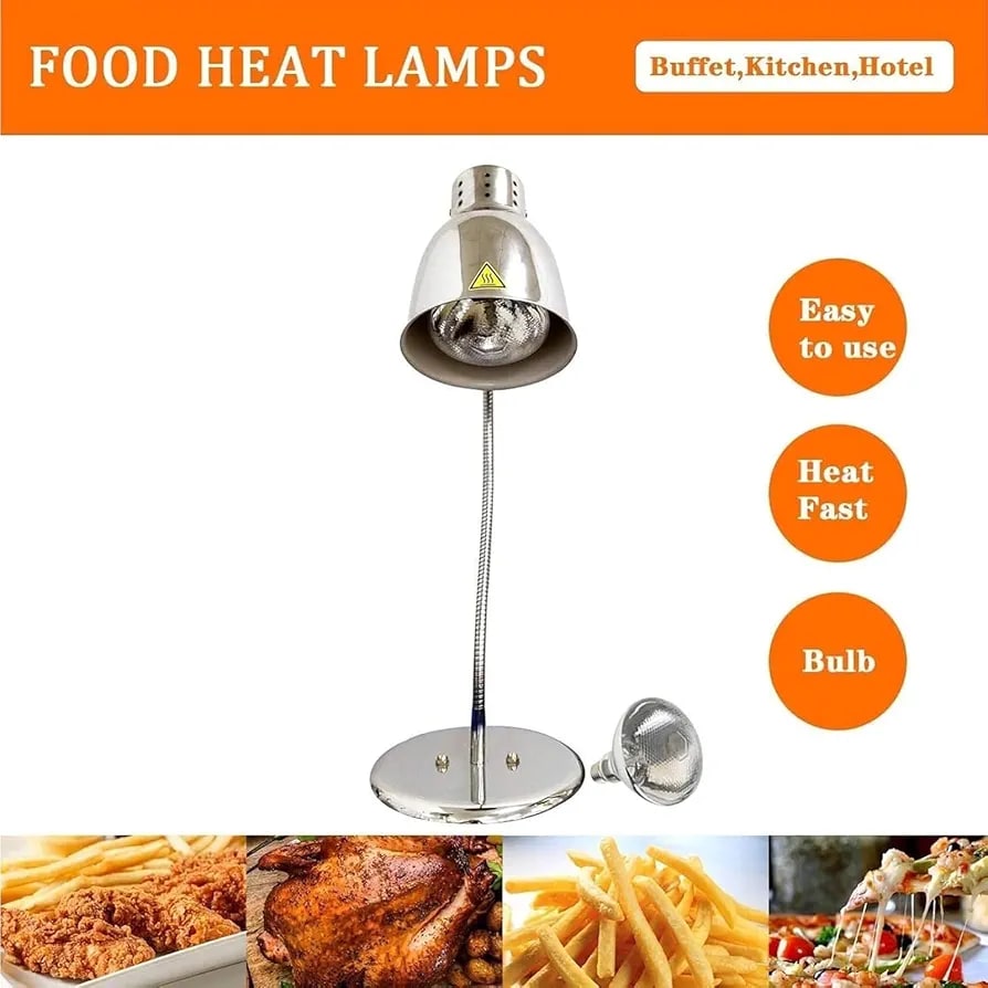 Electric Food Lamp Warmer - Tiltable U Shaped Standing Lamp (Height: 86cm) — view 5