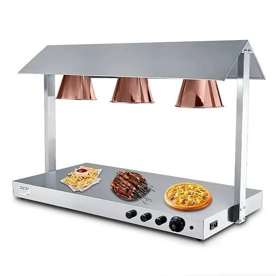 Electric Food Lamp Warmer - Triple Head | Top + Bottom Heating — view 3