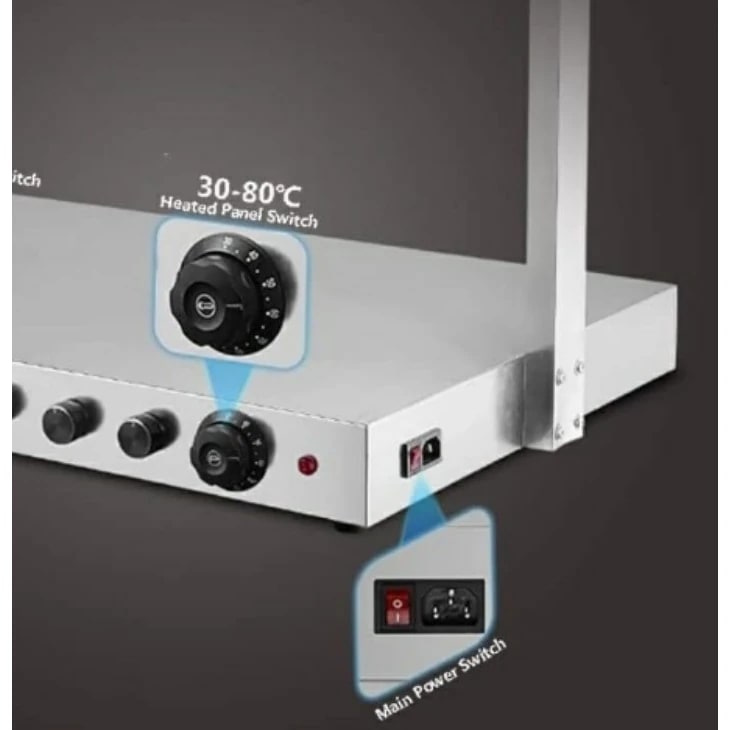 Electric Food Lamp Warmer - Triple Head | Top + Bottom Heating — view 6