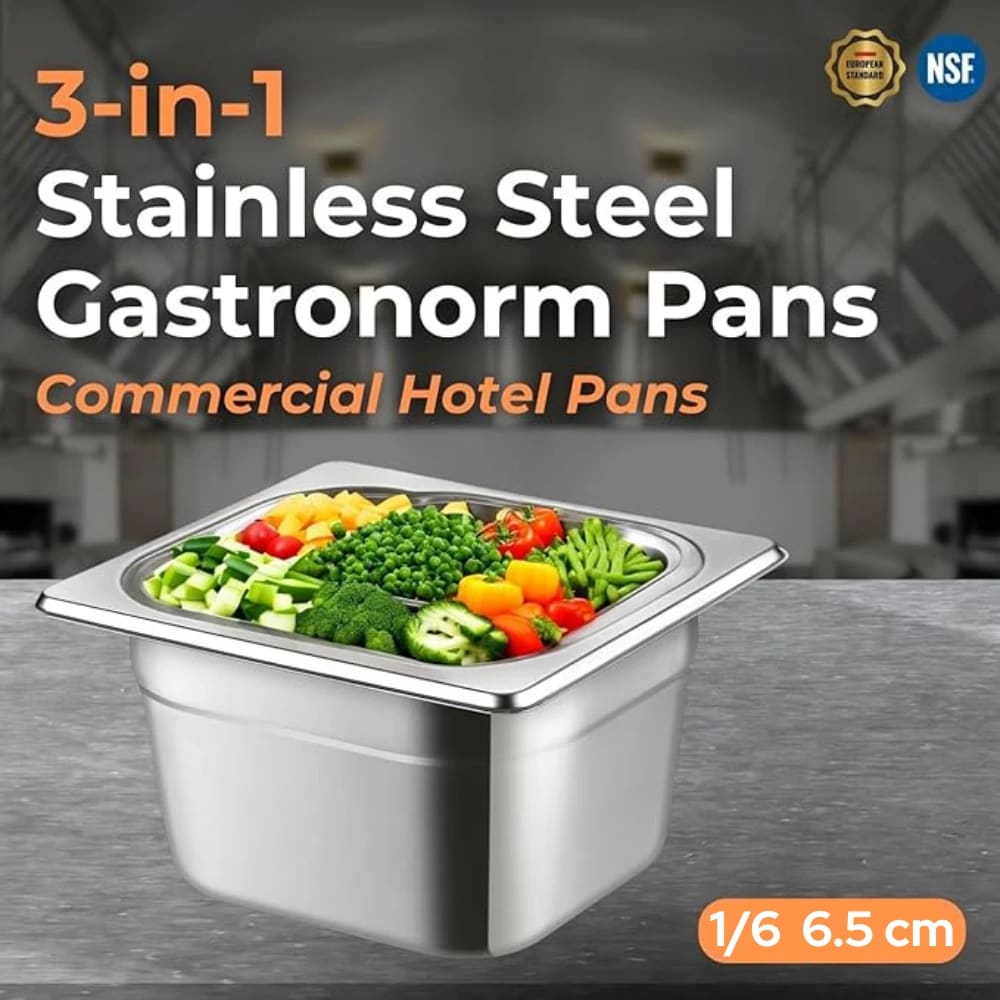 VAMA PC GN Pan 1/6 with NSF Certified Laser Logo — view 4