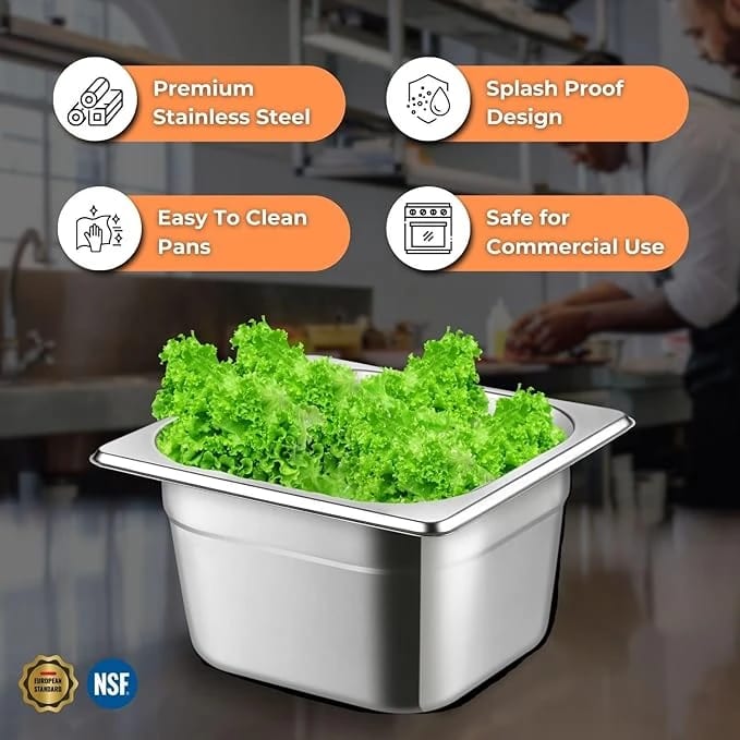 VAMA PC GN Pan 1/6 with NSF Certified Laser Logo — view 5