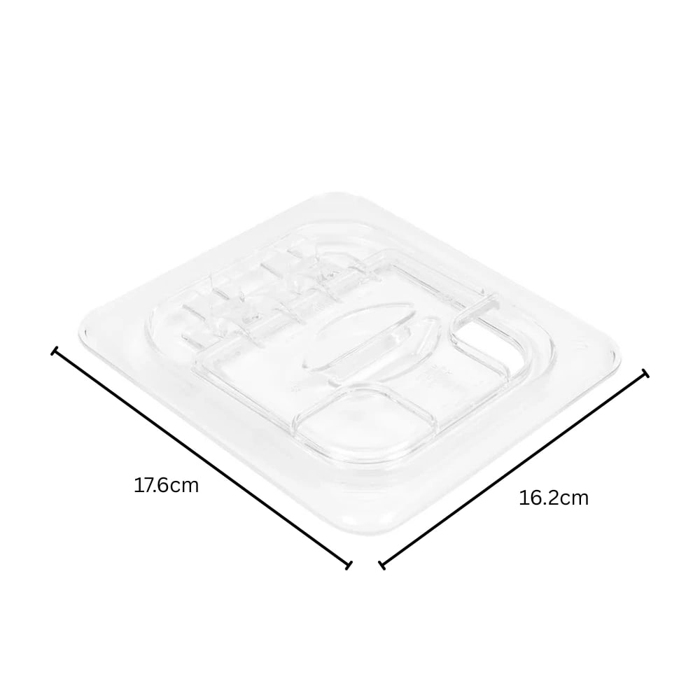 VAMA PC Flip Lid (Half Open + Half Close) for PC GN Pan with NSF Certified Laser Logo — view 2