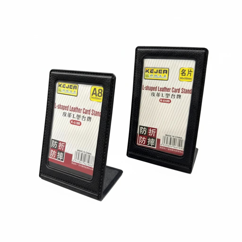 Rexine L-Shaped Menu Card Stand — view 9