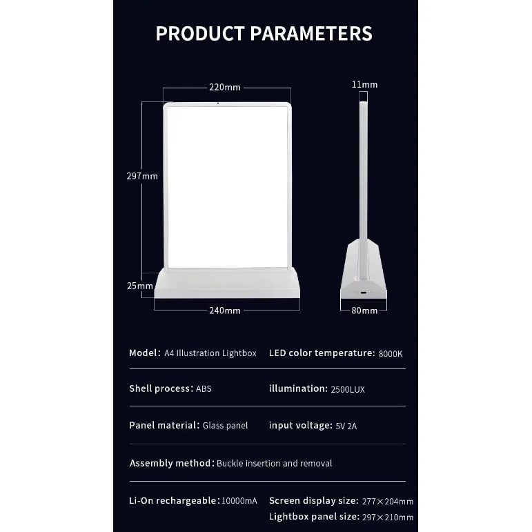 LED T-Type Menu Display Board | A4 — view 2