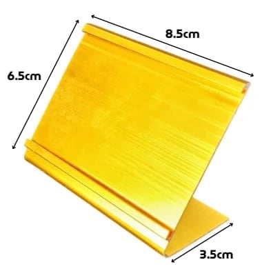 Gold L-Shaped Aluminium Card Holder - (Quantity - 20pcs) — view 2