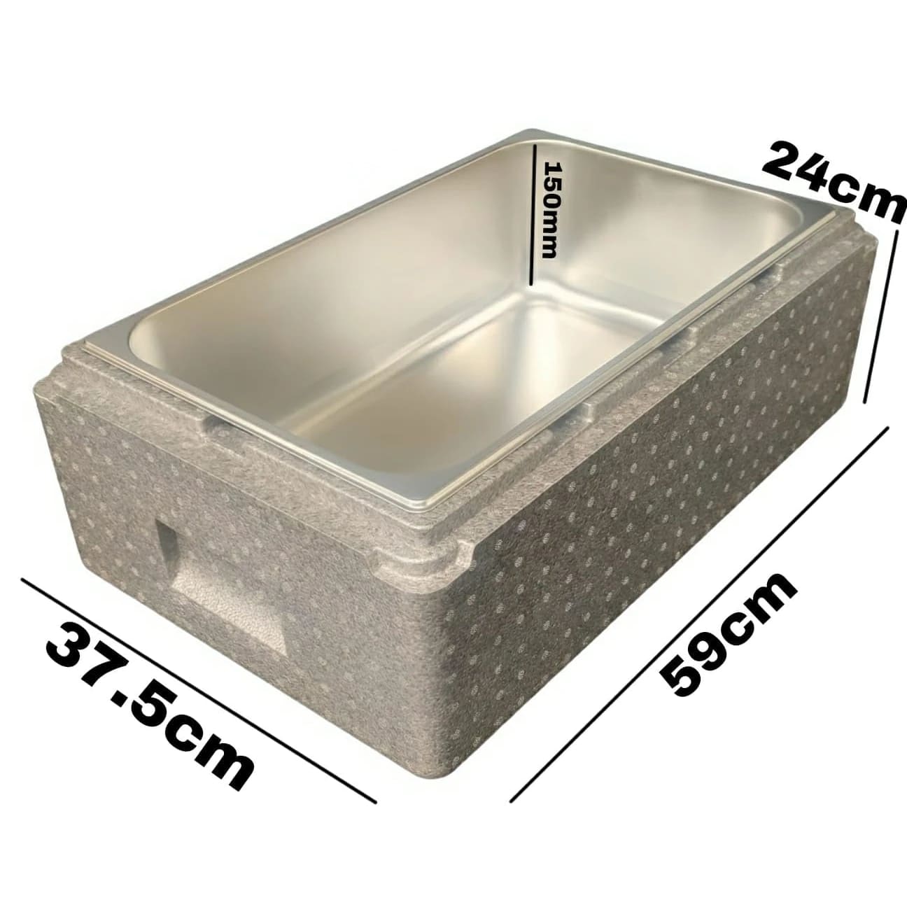 Foam Based Insulation Barrel - Rectangle | 1 Compartment (1 GN Pan of 1/1 150mm - 18L) — view 2