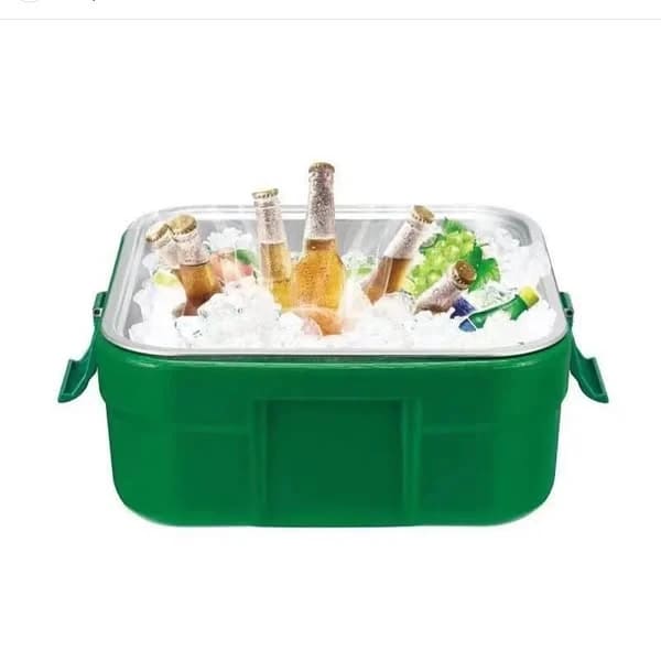 Plastic Insulation Barrel Hot/Cold - Rectangle | Without Tap | Green | 20L — view 4