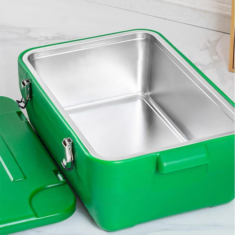 Plastic Insulation Barrel Hot/Cold - Rectangle | Without Tap | Green | 20L — view 5