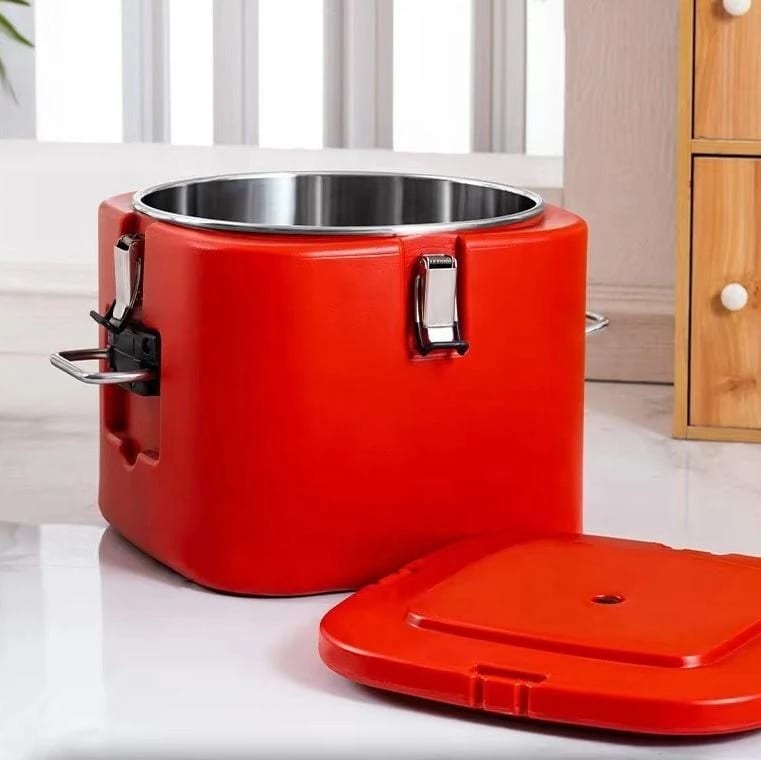 Plastic Insulation Barrel Hot/Cold - Square | Without Tap | Red | 10L — view 7