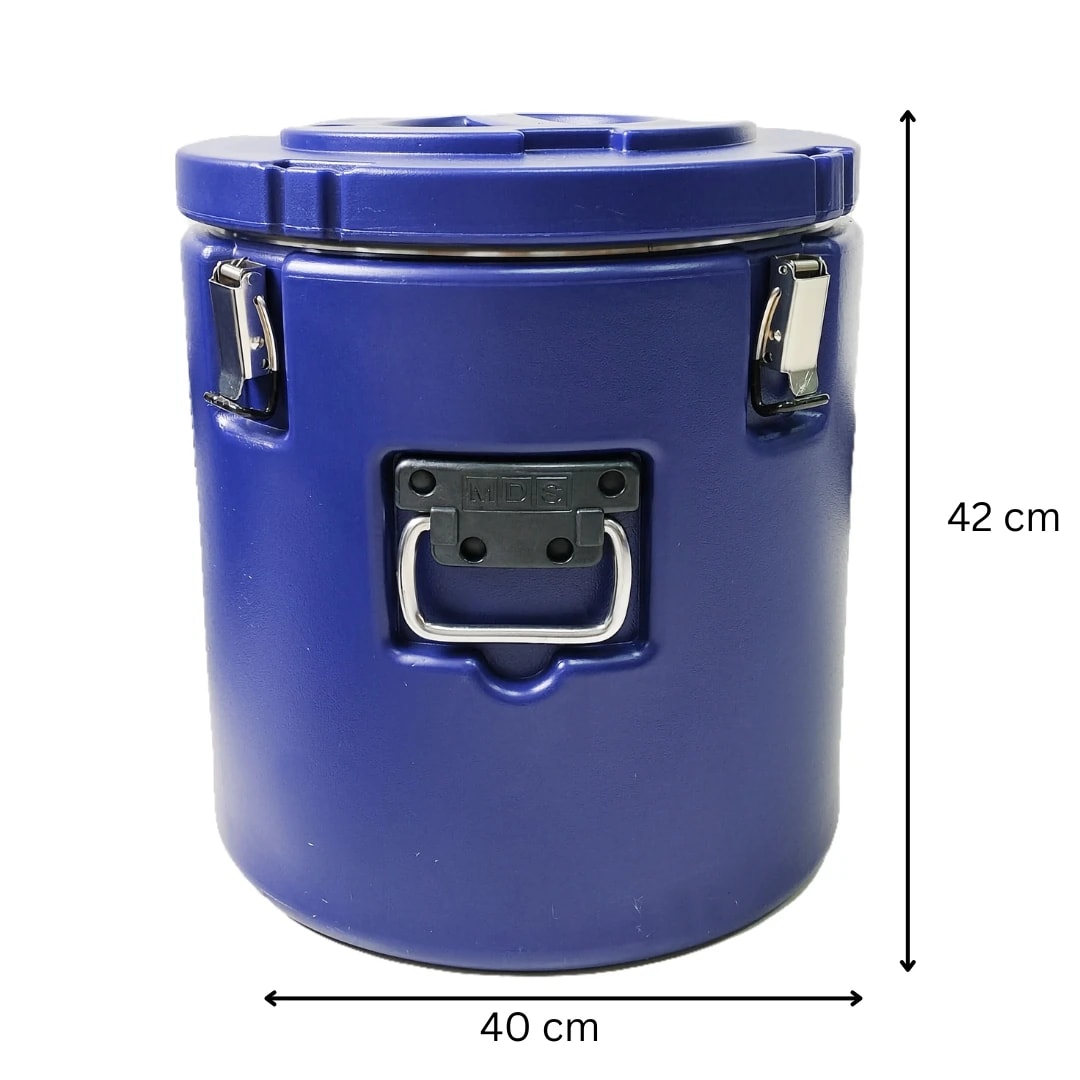 Plastic Insulation Barrel Hot/Cold - Round | With Tap | Blue — view 2