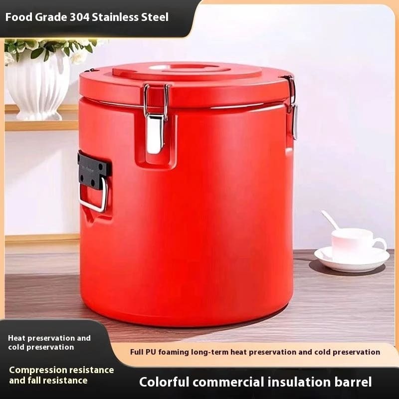 Plastic Insulation Barrel Hot/Cold - Round | Without Tap | Red — view 7