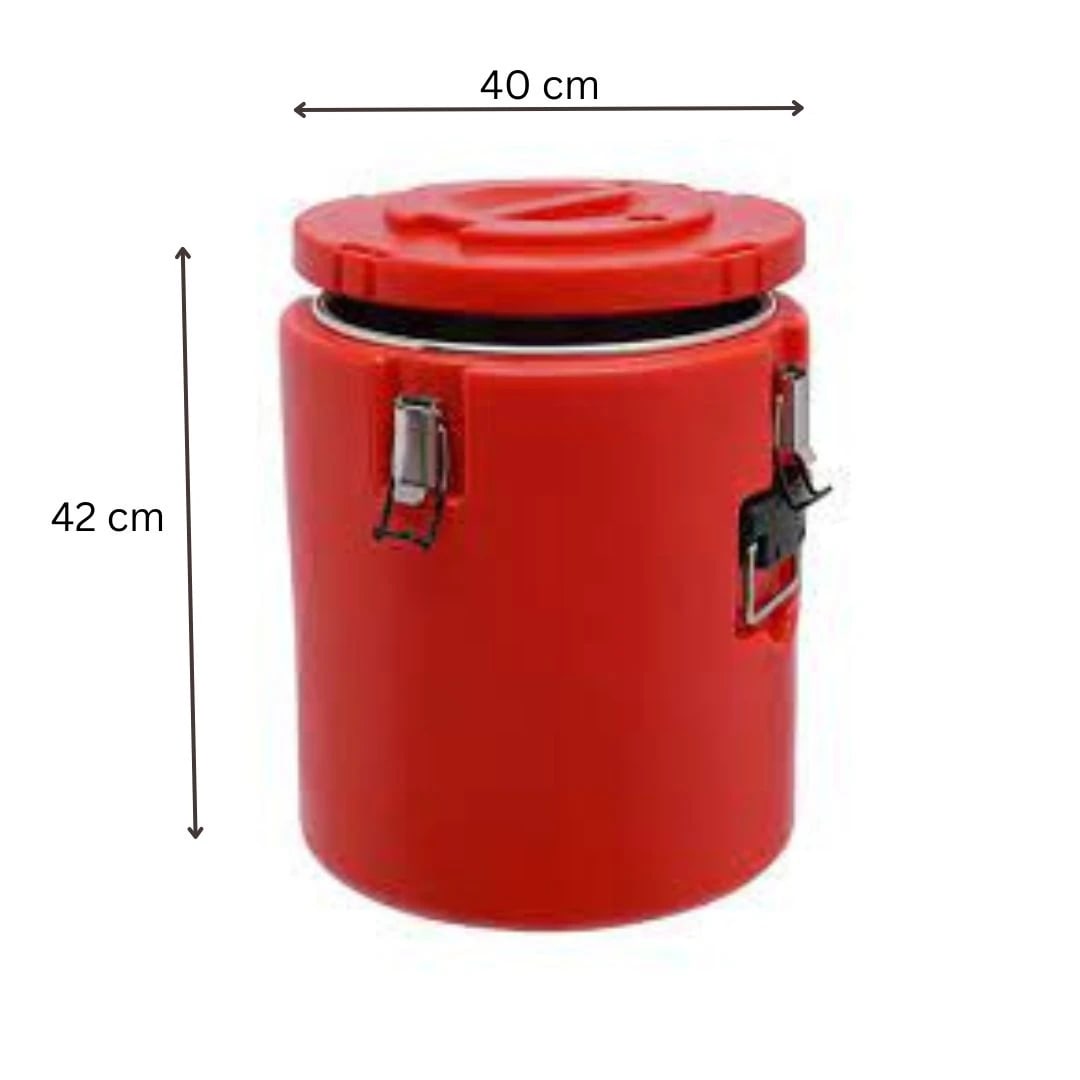Plastic Insulation Barrel Hot/Cold - Round | Without Tap | Red
