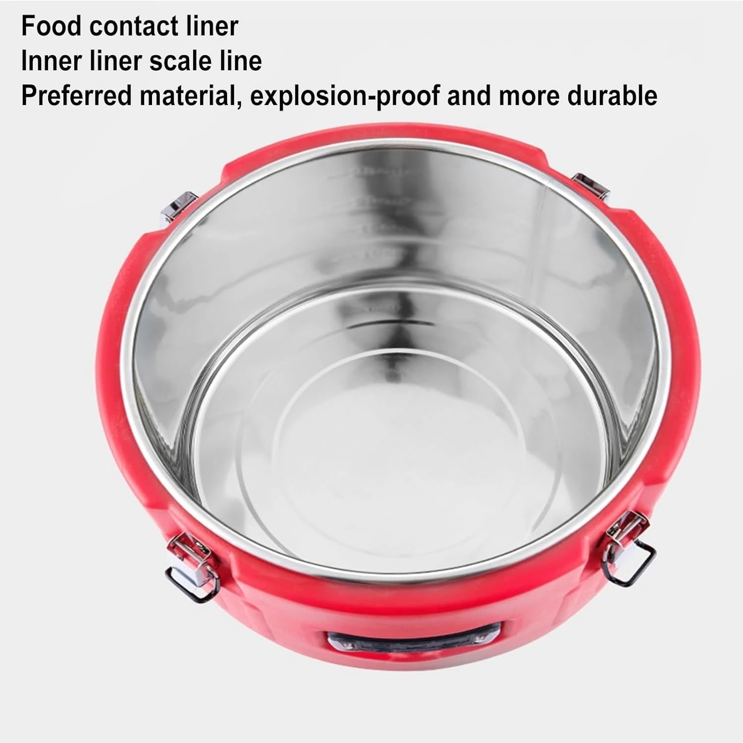 Plastic Insulation Barrel Hot/Cold - Round | Without Tap | Red — view 3