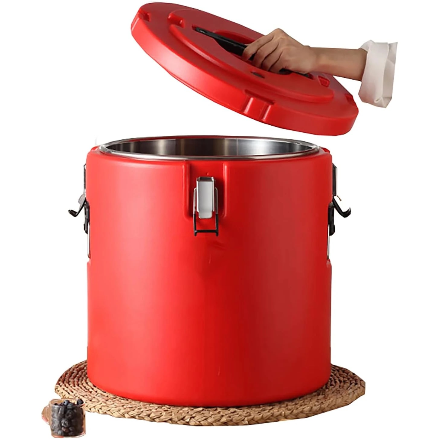 Plastic Insulation Barrel Hot/Cold - Round | Without Tap | Red — view 5