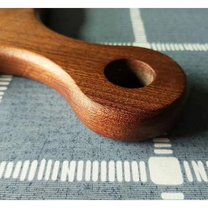 Wooden Food Tray with Handle & Hole 3 Compartments — view 5