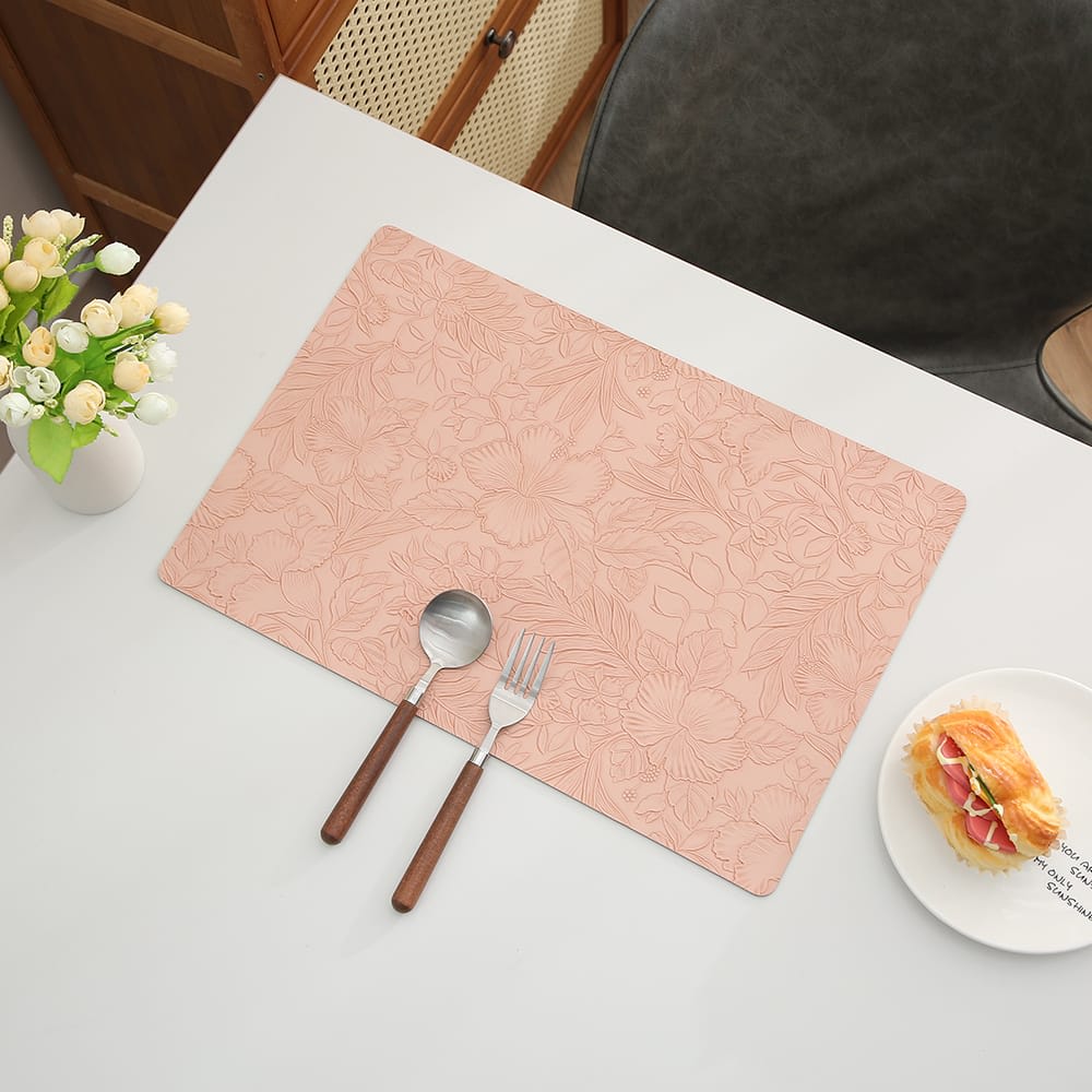 Premium Flower Design Table Mats - (Quantity: 6pcs) — view 2
