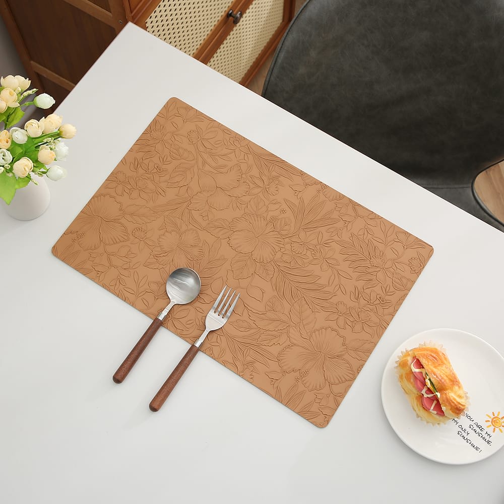 Premium Flower Design Table Mats - (Quantity: 6pcs) — view 2
