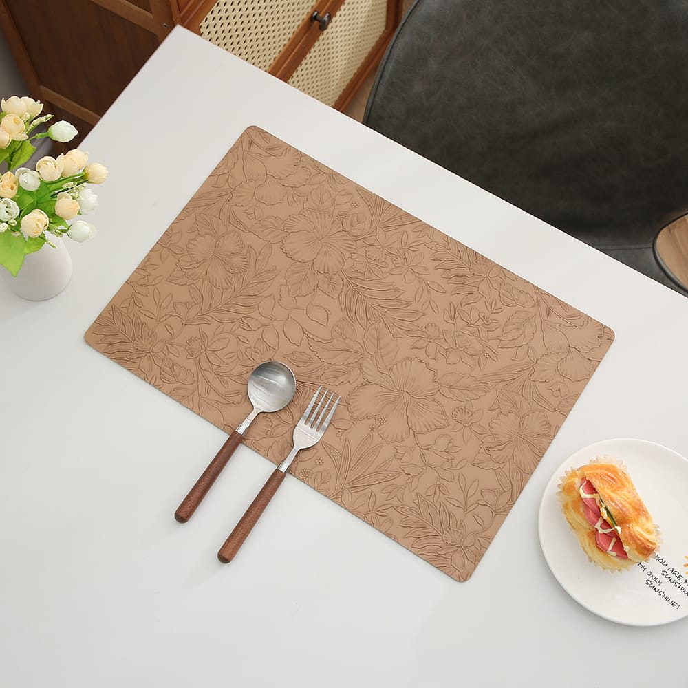 Premium Flower Design Table Mats - (Quantity: 6pcs) — view 2