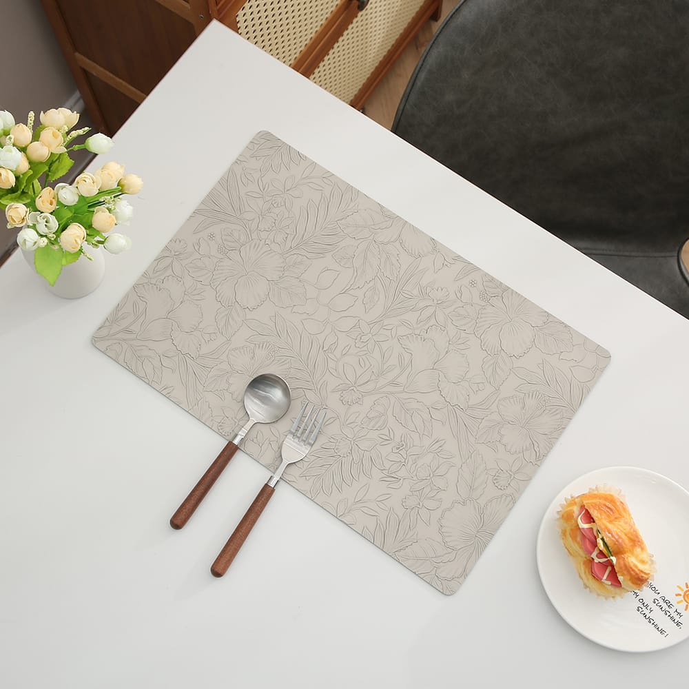 Premium Flower Design Table Mats - (Quantity: 6pcs) — view 2