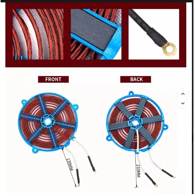 Spares for Veratti Full SS Square Shaped Premium Induction 3.5kW Flat & Wok Base - Coil — view 2