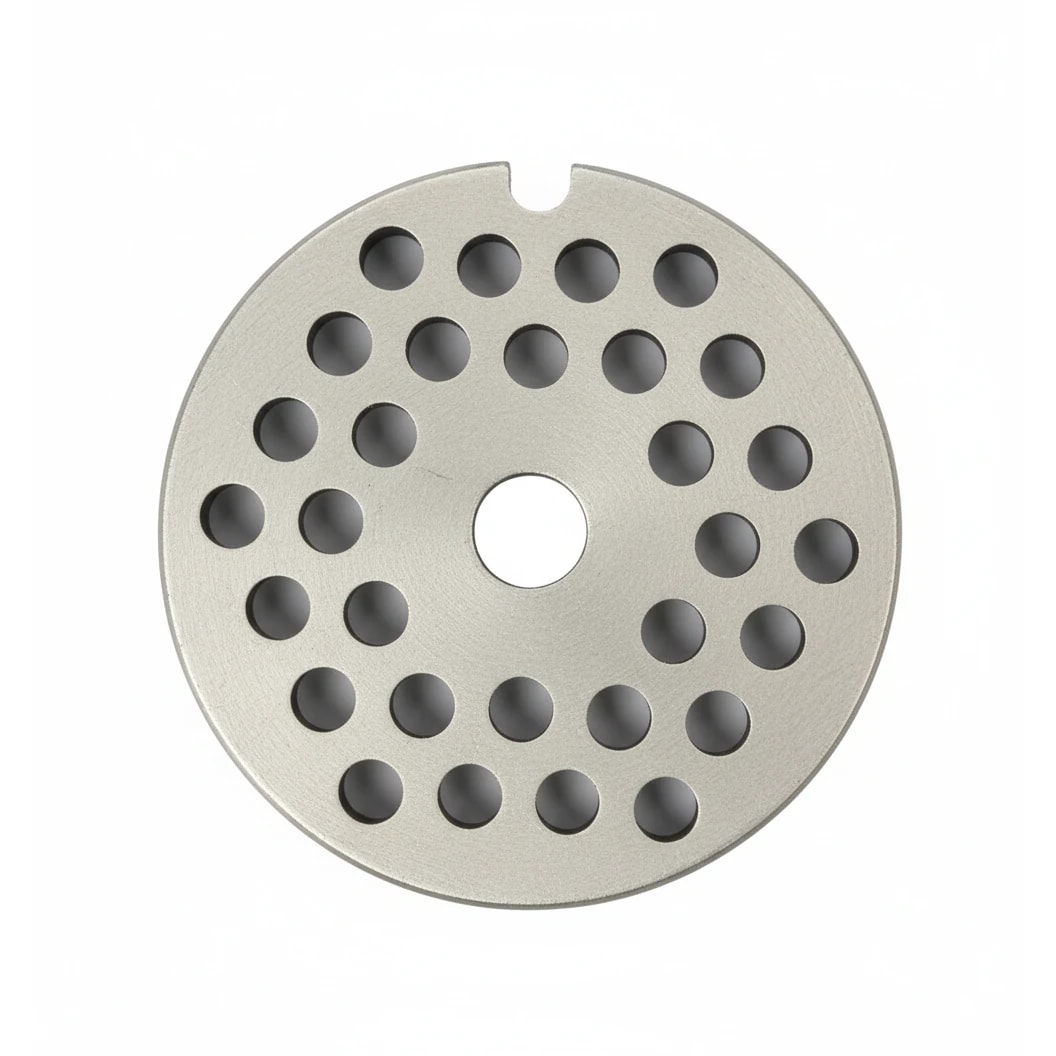 Spares for Electric Full SS Meat Mincer No.12 - Round Disc Jaali Plate with Small Holes