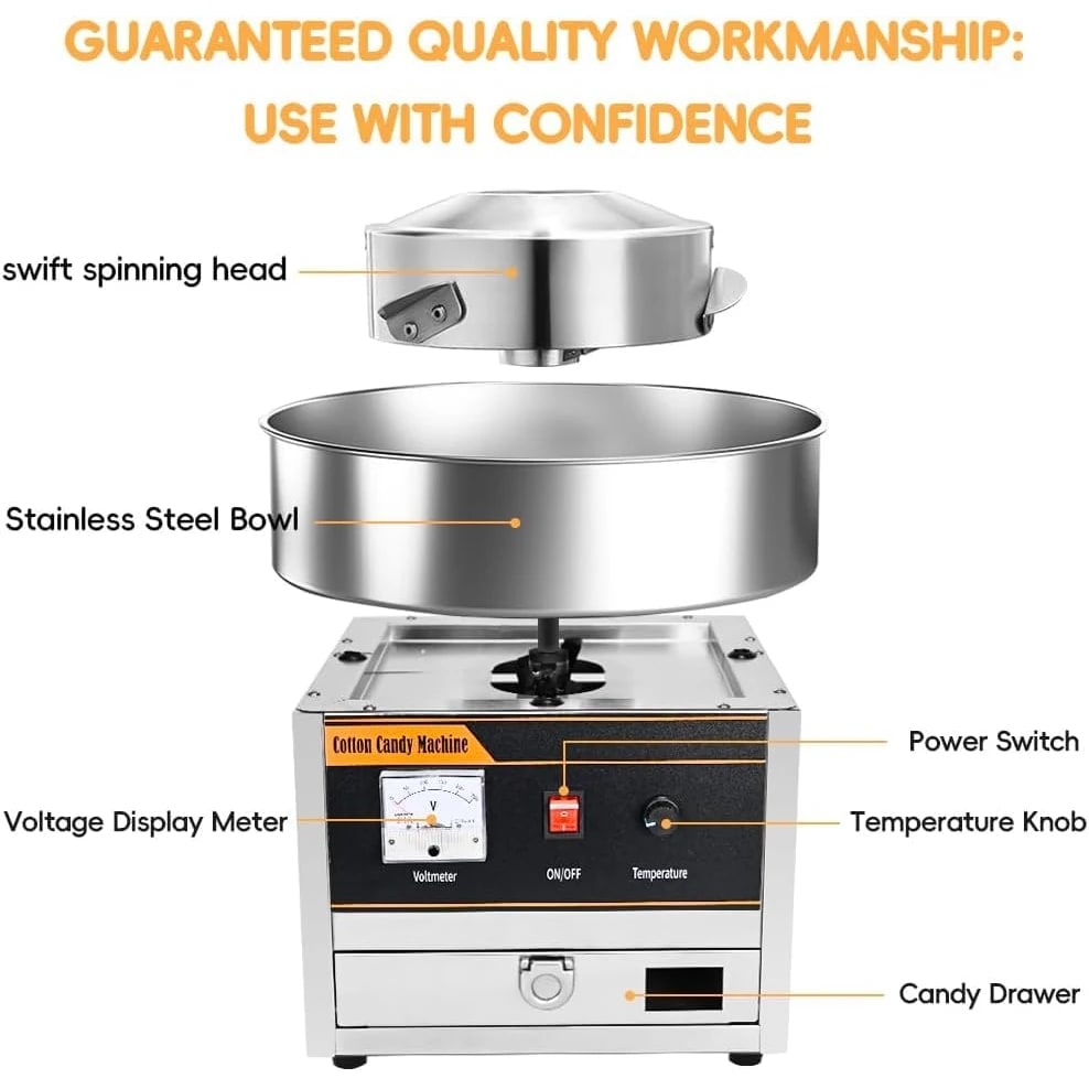 Electric Cotton Candy Machine - SS Body — view 6