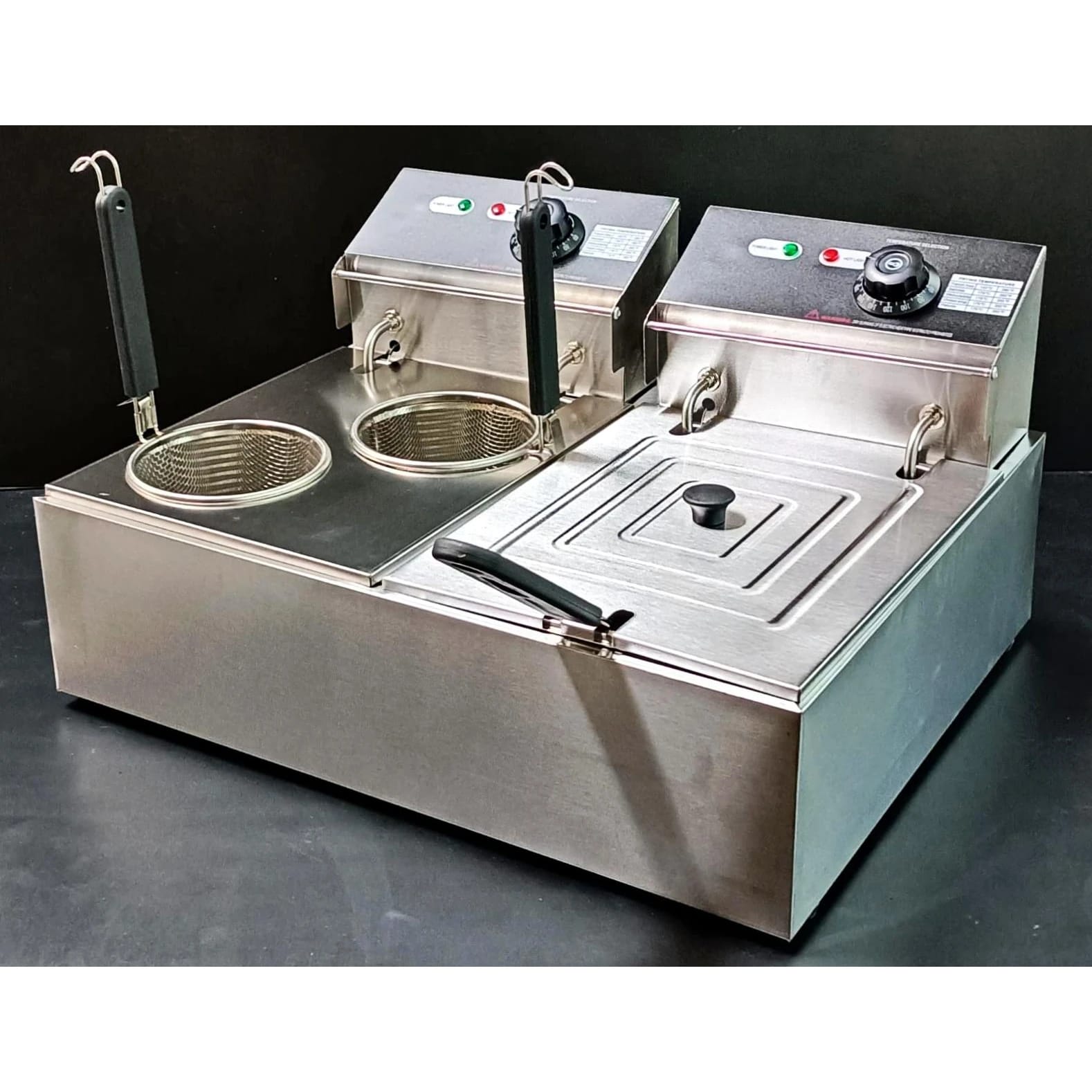 Electric 2 In 1 Deep Fryer + Noodle Boiler (8L + 8L) — view 8