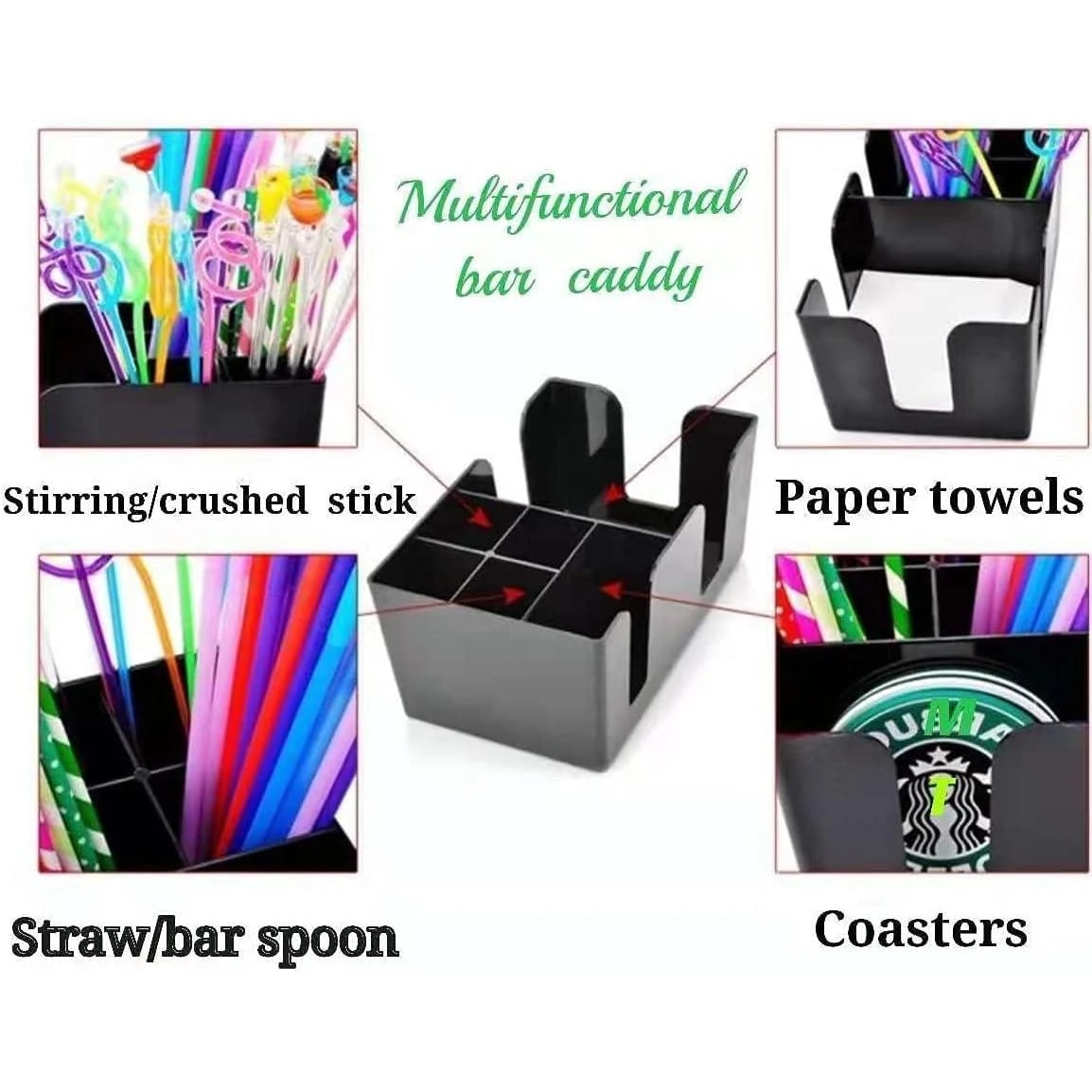 Plastic Bar Caddy - Black — view 5
