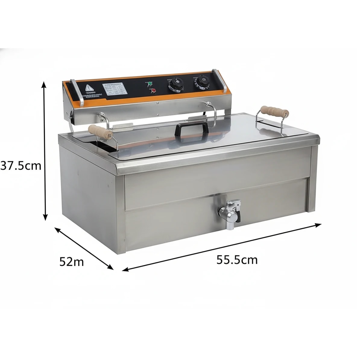 Electric Heavy Deep Fryer 20L Single Head with Tap (Net: 18L) — view 2