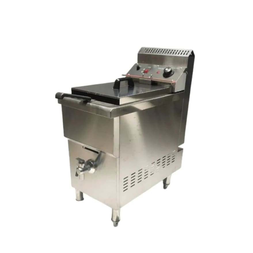 Gas Deep Fryer 12L Heavy with Temperature Controller & Tap - Standing Model