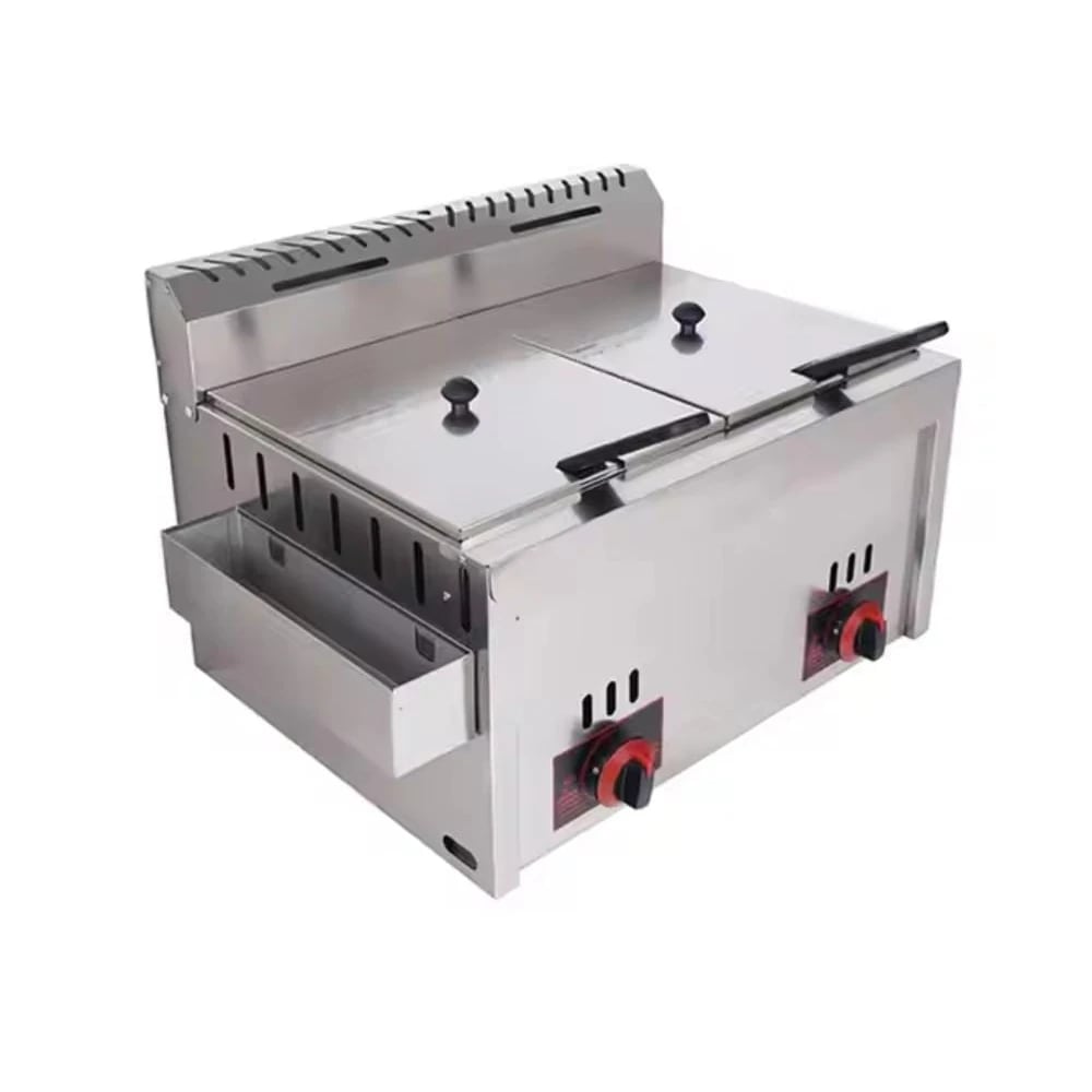 Gas Deep Fryer 8L + 8L Double Head