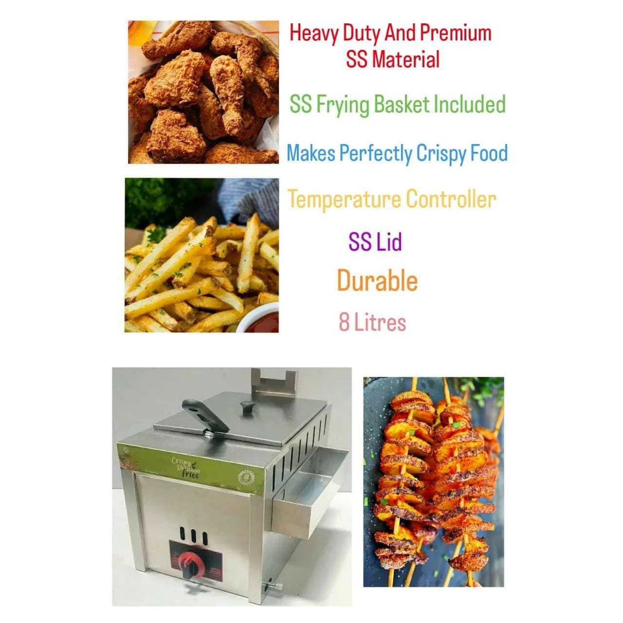 Gas Deep Fryer 8L Single Head — view 6