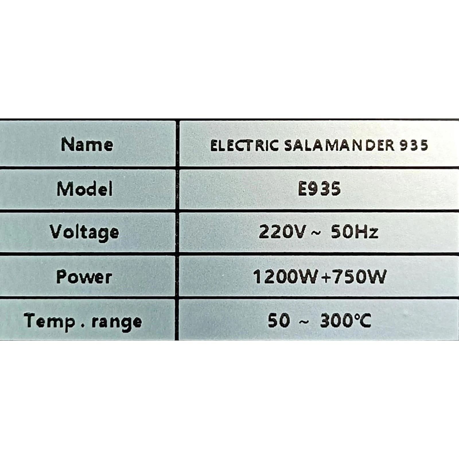 Electric Salamander Griller Machine 935 — view 7