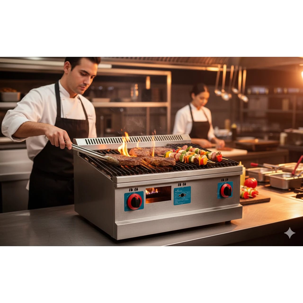 Gas Charcoal Lava Grill (Grill Area: 60x42cm) — view 4