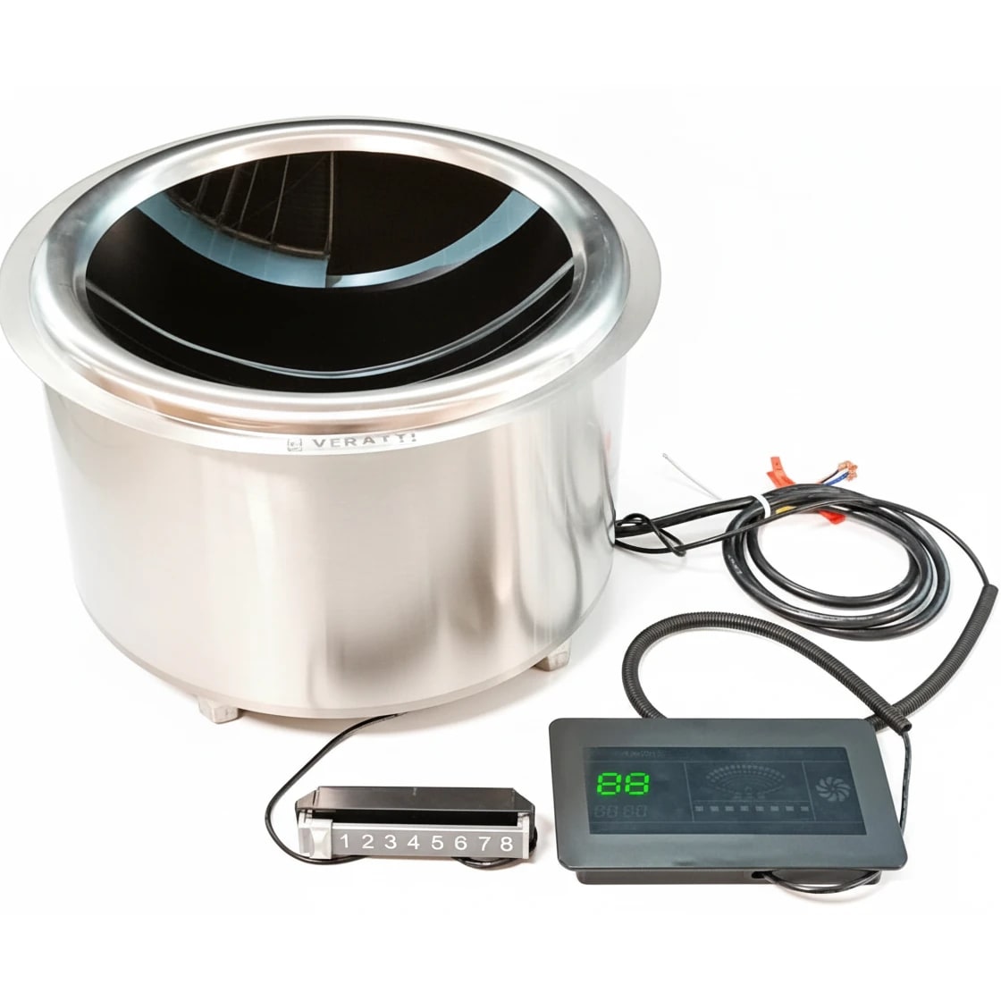 Veratti Full SS Premium Induction - 400 | 8000W | Round | Wok Base | Digital Model — view 6