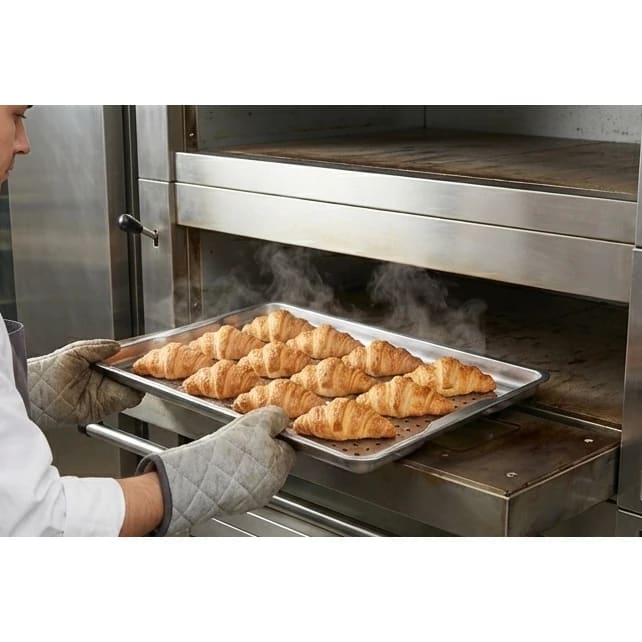 SS Perforated Baking Tray with Side Ears - 60x40cm — view 3