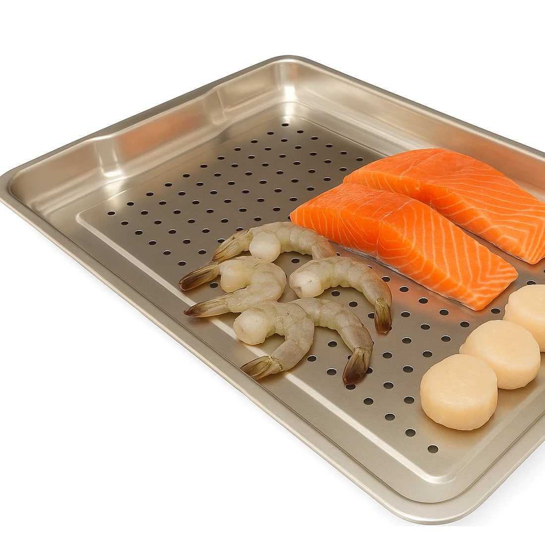 SS Perforated Baking Tray with Side Ears - 60x40cm — view 7