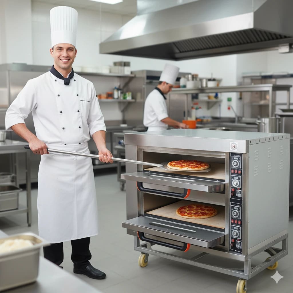 Electric Pizza Oven 2 Deck 4 Tray with 4 Stone - 2D4T (Stone Size: 17x25 inch.) — view 3