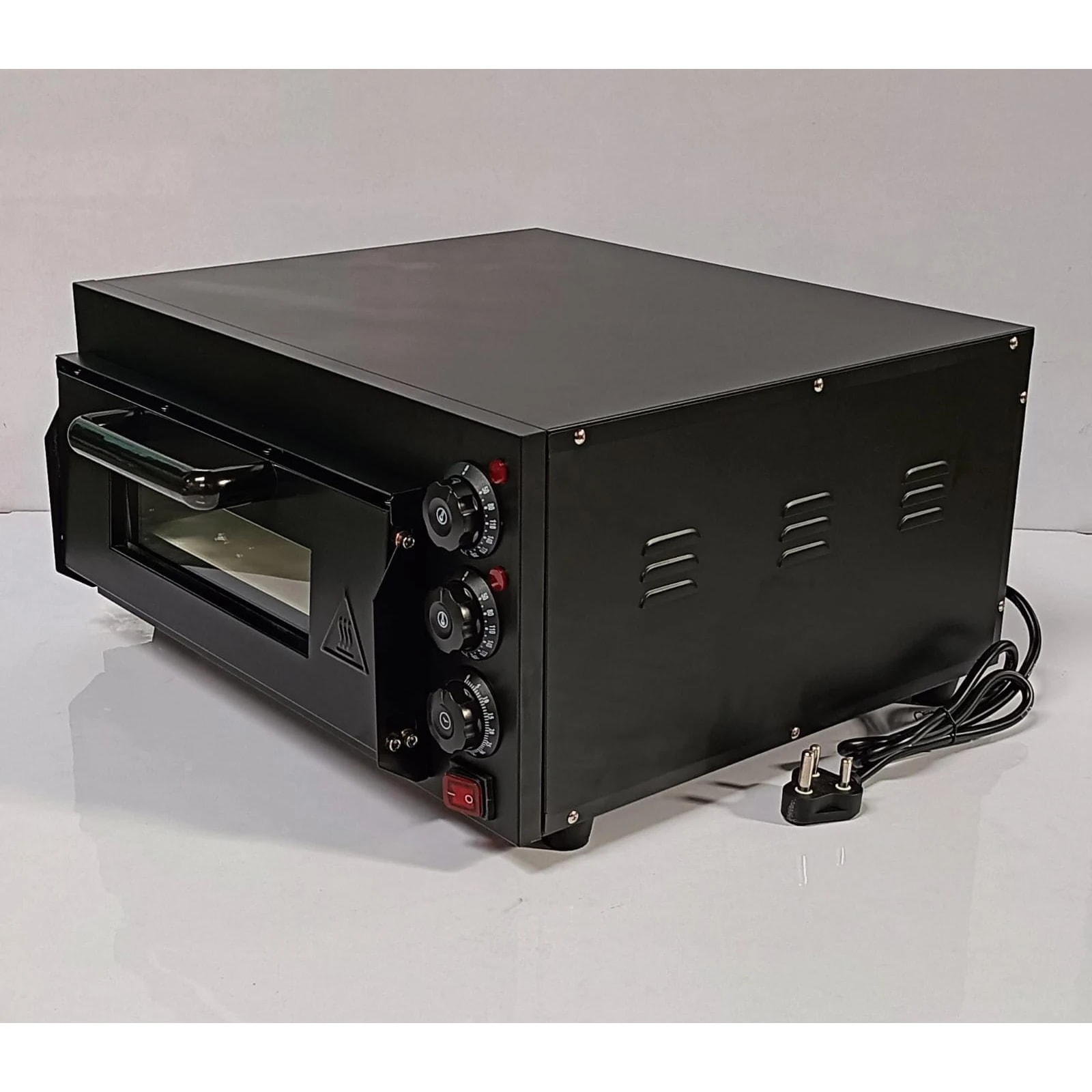 Electric Premium Black Body Pizza Oven with Stone - HS1S Single (Stone Size: 16x16 inch.) — view 8