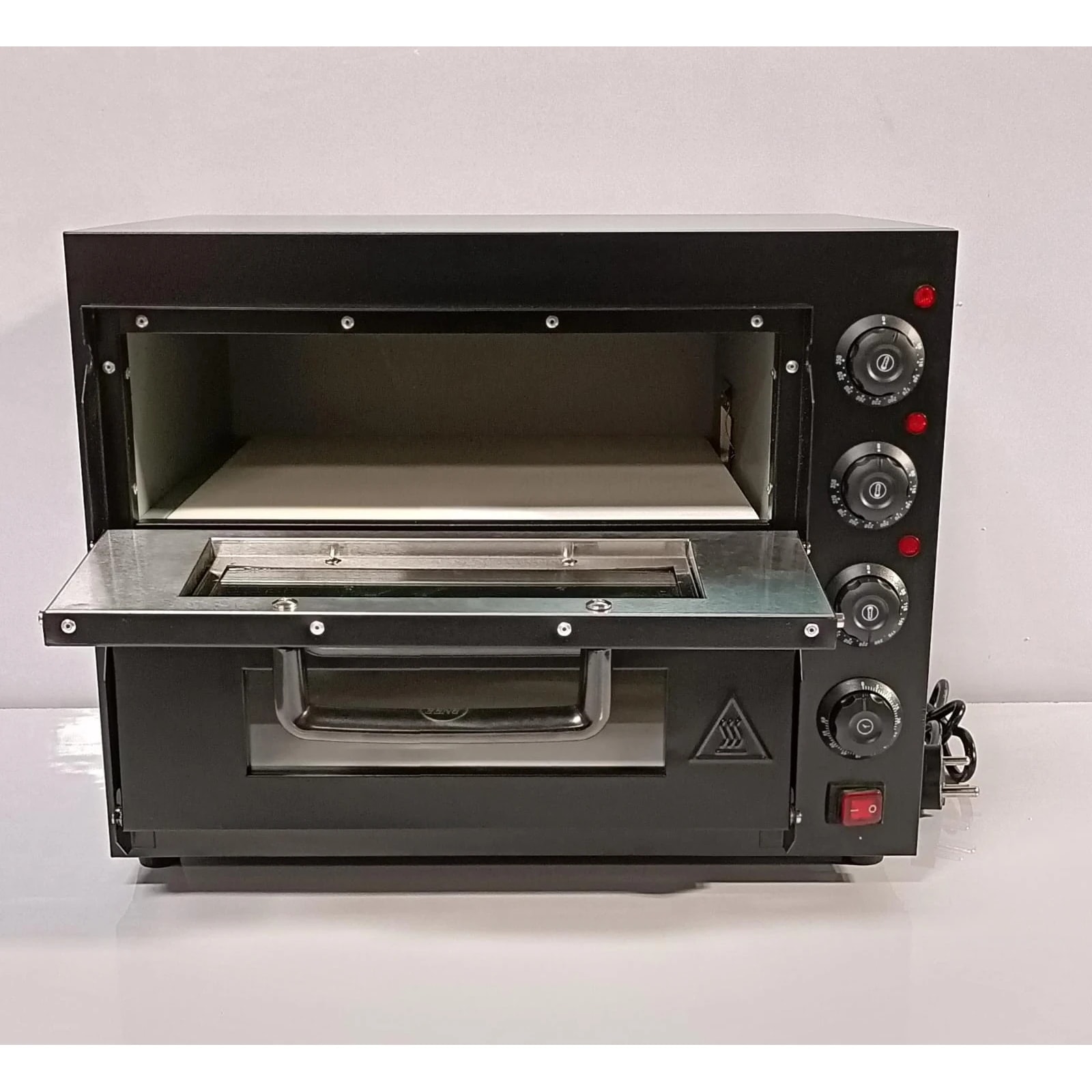 Electric Premium Black Body Pizza Oven with Stone - HS2S Double (Stone Size: 16x16 inch.) — view 4