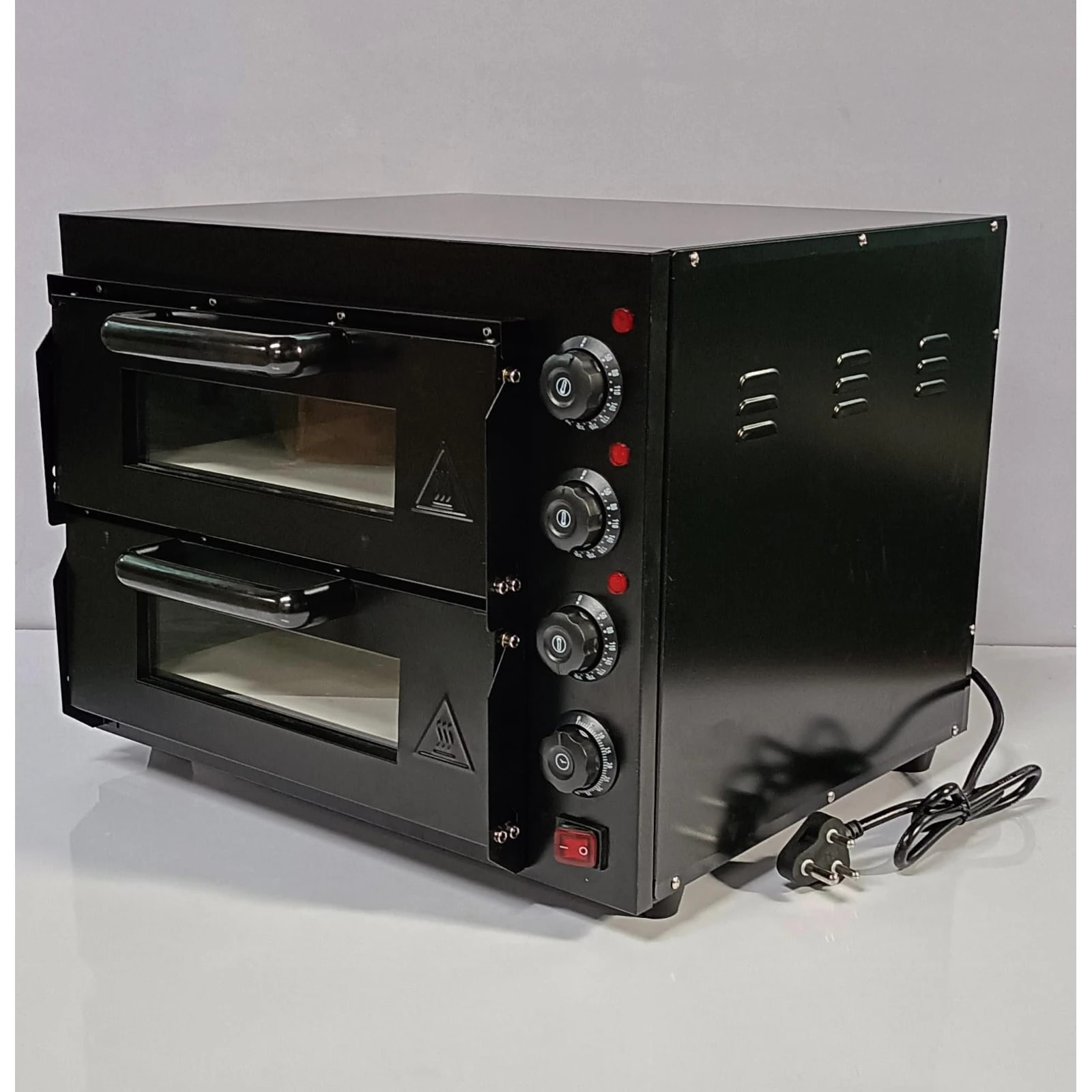Electric Premium Black Body Pizza Oven with Stone - HS2S Double (Stone Size: 16x16 inch.) — view 6