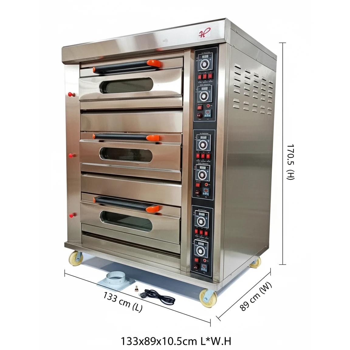 Gas Pizza Oven 3 Deck 6 Tray without Stone - 3D6T — view 2