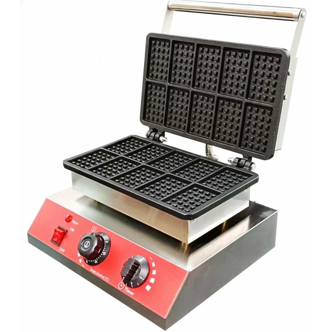 Electric Rectangle Waffle Maker - 10 Slot — view 6