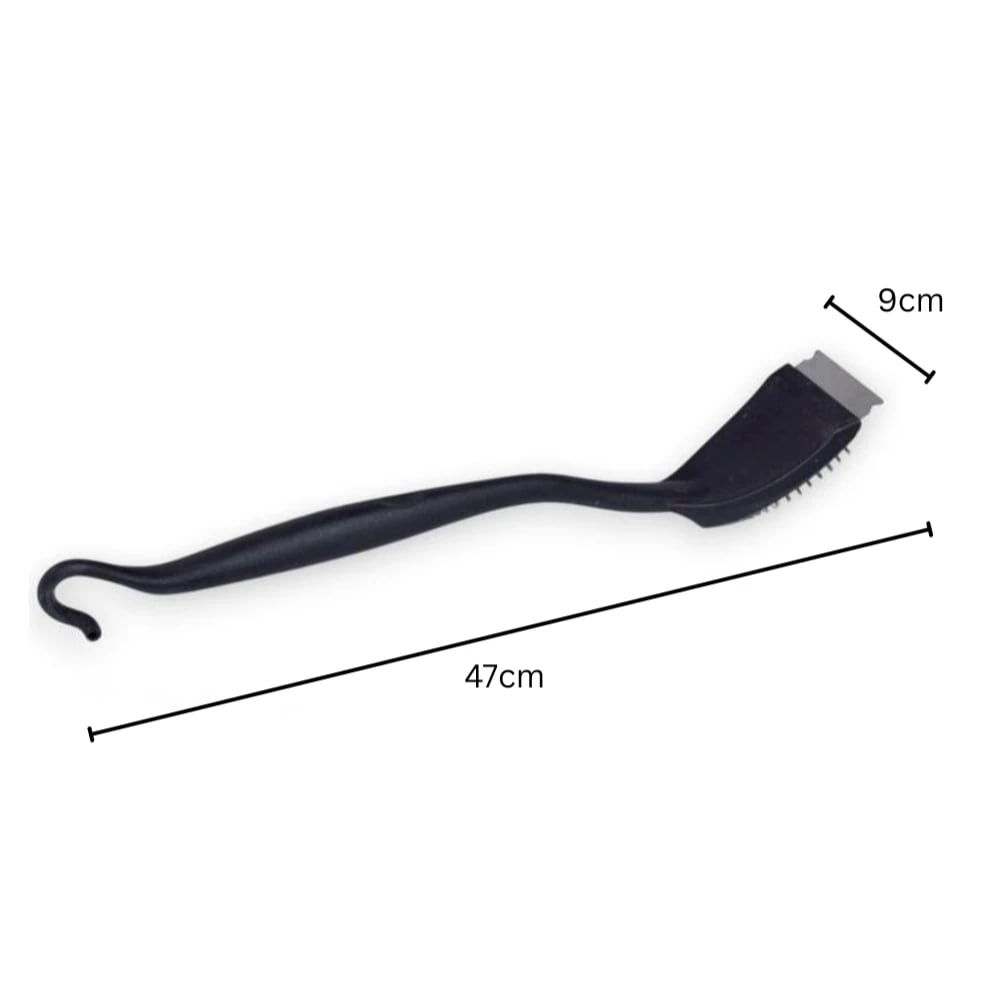 Black BBQ Grill Curved Brush Big 47cm — view 2