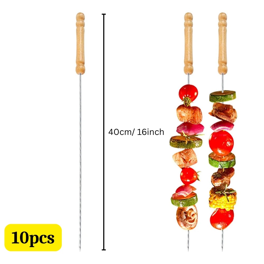 MS Wooden Handle BBQ Skewers/Sticks- 16" — view 2