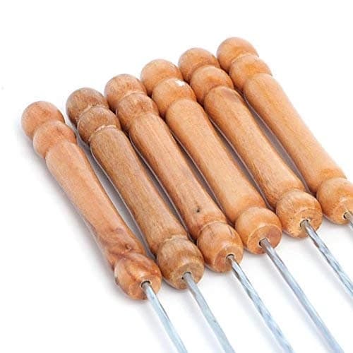 MS Wooden Handle BBQ Skewers/Sticks- 16" — view 6
