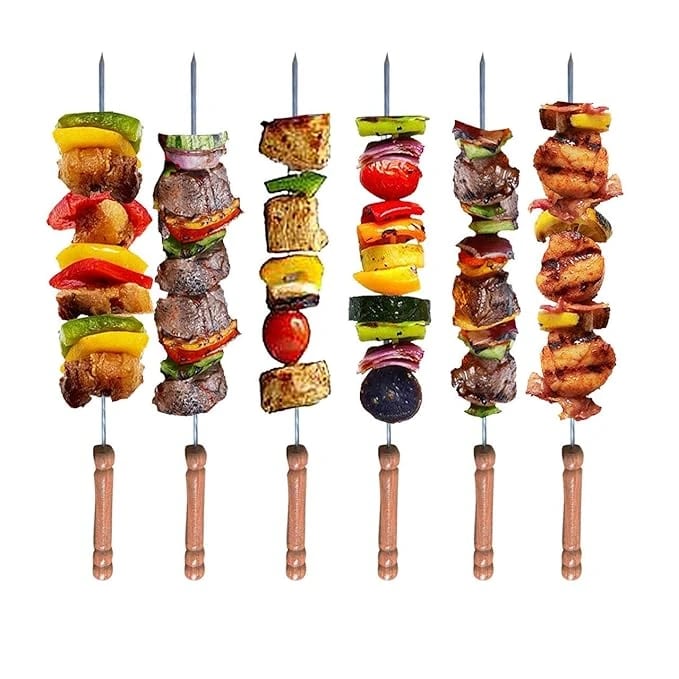 MS Wooden Handle BBQ Skewers/Sticks- 16" — view 8