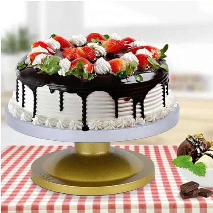 Smooth Rotating Cake Stand - Fibre Top — view 8